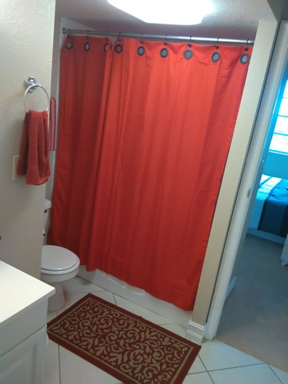 Bathroom with shower and tub
